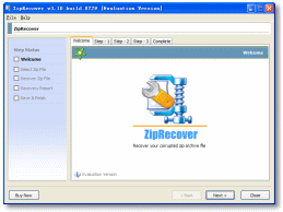 ZipRecover - Recover zip file screen shot